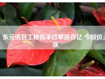 東元統(tǒng)包工程在手訂單逾百億 今股價上漲