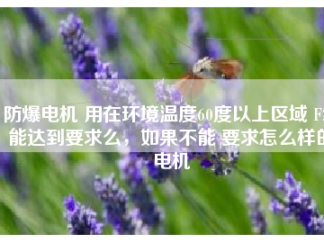 防爆電機(jī) 用在環(huán)境溫度60度以上區(qū)域 F級(jí)能達(dá)到要求么，如果不能 要求怎么樣的電機(jī)