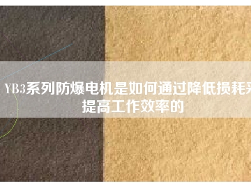 YB3系列防爆電機(jī)是如何通過(guò)降低損耗來(lái)提高工作效率的