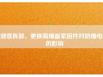 隨意拆卸、更換隔爆面緊固件對(duì)防爆電機(jī)的影響