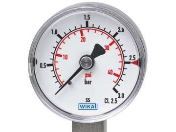 131.11波登管壓力表，不銹鋼材質(zhì)