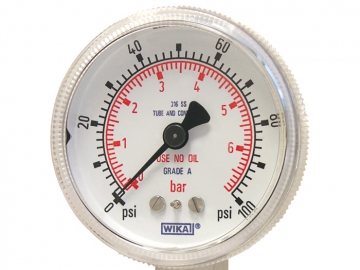 130.15波登管壓力表，不銹鋼材質(zhì)