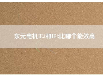 東元電機(jī)IE3和IE2比哪個(gè)能效高