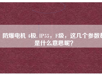 防爆電機(jī) 4極, IP55，F(xiàn)級，這幾個(gè)參數(shù)都是什么意思呢？