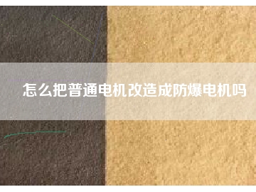 怎么把普通電機(jī)改造成防爆電機(jī)嗎
