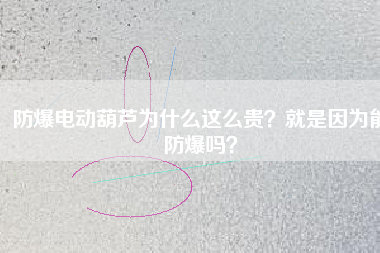 防爆電動葫蘆為什么這么貴？就是因為能防爆嗎？