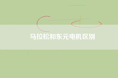 馬拉松和東元電機(jī)區(qū)別