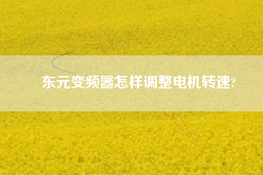 東元變頻器怎樣調(diào)整電機轉(zhuǎn)速?