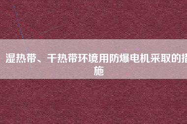 濕熱帶、干熱帶環(huán)境用防爆電機(jī)采取的措施