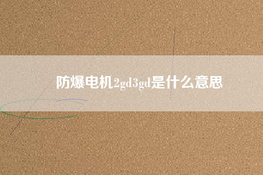 防爆電機2gd3gd是什么意思