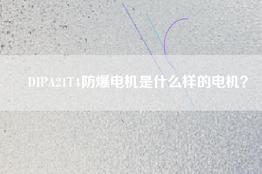 DIPA21T4防爆電機(jī)是什么樣的電機(jī)？